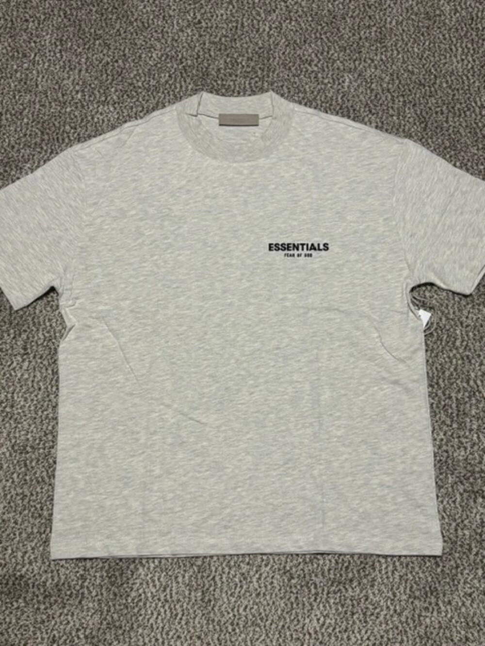 Fear of God Essentials Light Heather Gray Logo T-Shirt Menโs Size Medium